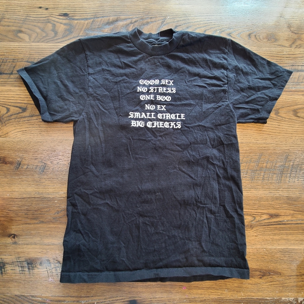 Fourever by 4Hunnid Men’s Good Sex No Stress…Short Sleeve Tee Black - Size Small